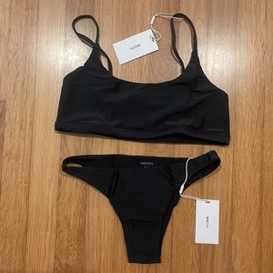 Mikoh Set Portola Top & Miyako 2 Bottom Black